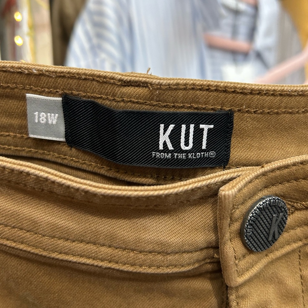 Kut from the Kloth Tan Wide Leg Pants - Picture 2 of 6